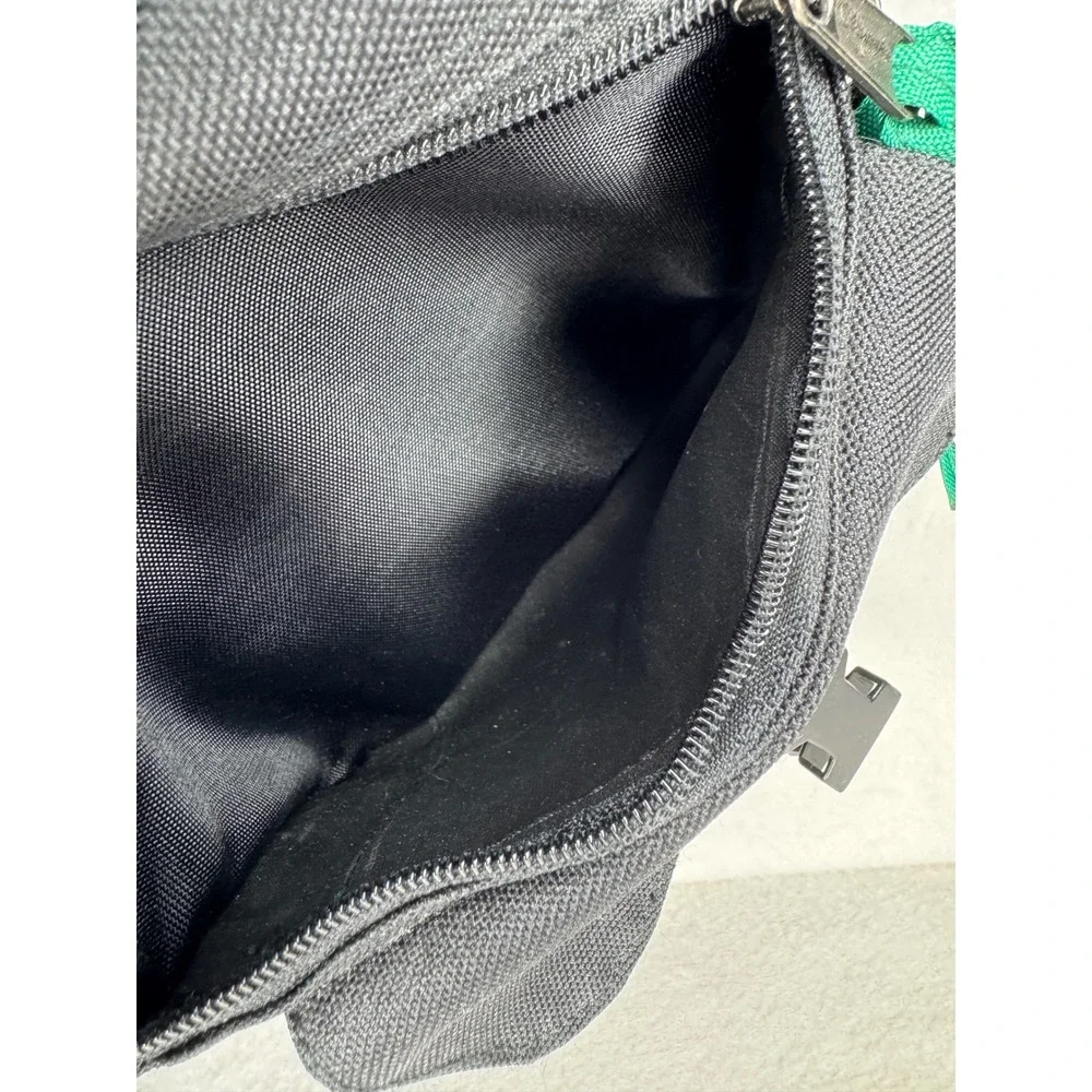 Olympia Travelers Friend Crossbody Bag Black Green Canvas Messenger Travel Small